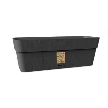 STEFANPLAST Ethica jardinera con plato 50x18x17 cm gris