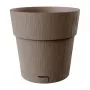 STEFANPLAST Ethica maceta redonda con plato, marrón, 40x39 cm, 25 L