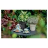 STEFANPLAST Ethica maceta redonda con plato, marrón, 40x39 cm, 25 L