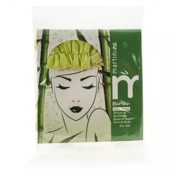 Martini Spa gorro de ducha bambú - gorro protector de cabello impermeable y reutilizable