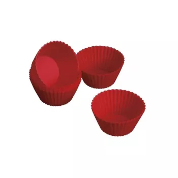GUARDINI moldes de silicona para cupcakes 6 uds. Juliette Ø 6,5 x 3 cm rojo