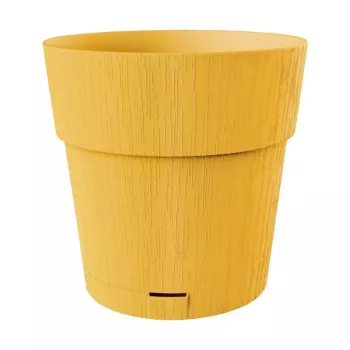 STEFANPLAST Ethica maceta con plato Ø40x39cm amarillo mostaza