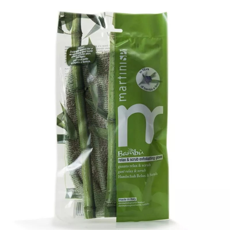 MARTINI SPA guante exfoliante de bambú para relajación y exfoliación
