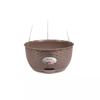 STEFANPLAST Maceta colgante Natural Ø30x14,5cm Marrón