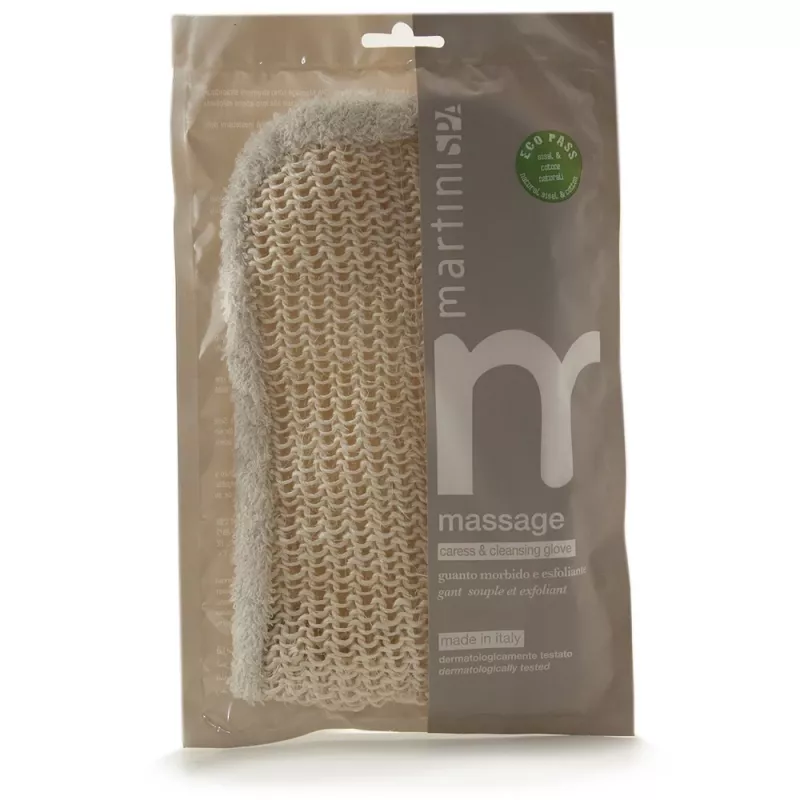 Martini Spa guante exfoliante de sisal y algodón, natural