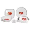 GUARDINI Ceramica Fuente cuadrada para horno 22,5 x 22,5 x 5 cm