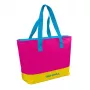 GIOSTYLE Bolsa térmica Beach Fluo Tote Surtido, 24L, Verde/Rosa/Amarillo/Azul claro