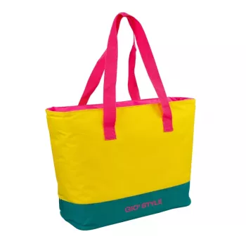 GIOSTYLE Bolsa térmica Beach Fluo Tote Surtido, 24L, Verde/Rosa/Amarillo/Azul claro
