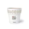 STEFANPLAST Gaia Maceta con plato Ø25x25cm Blanco
