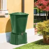 STEFANPLAST Depósito de agua de lluvia 210L con tapa y grifo Ø76,5x84cm Verde