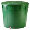 STEFANPLAST Bidón de agua de lluvia 500L con tapa y grifo Ø100x85cm Verde