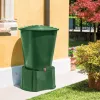 STEFANPLAST Bidón de agua de lluvia 500L con tapa y grifo Ø100x85cm Verde