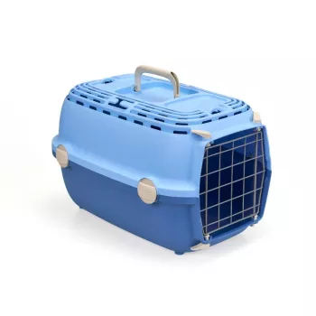 STEFANPLAST Transportín Horizon 1 con puerta metálica 48x32x30 cm Azul claro/Azul