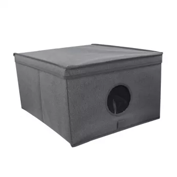 ORDINETT Caja plegable L talla 50x40x25 cm Gris