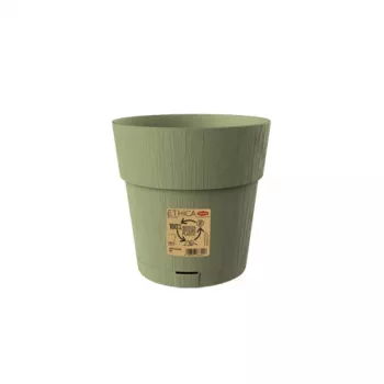 STEFANPLAST Ethica Maceta con plato, 20 cm, Verde