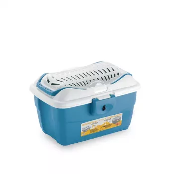 STEFANPLAST Transportín Mini Gulliver 40x30x24cm Blanco/Azul