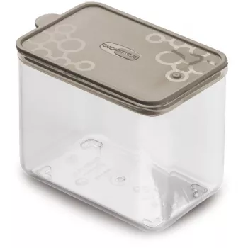 GIOSTYLE Comedero rectangular para mascotas M 1,2L Gris-Marrón