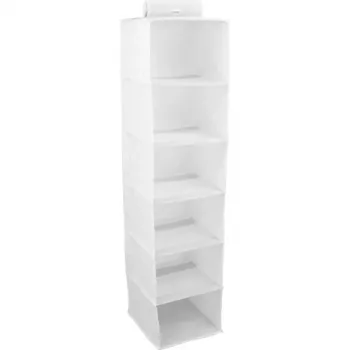 ORDINETT Organizador colgante con 6 estantes 30x30x120cm Algodón Gris