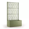 STEFANPLAST Jardinera con enrejado trepador Ethica 80x36x140 cm Verde