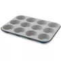 GUARDINI XBake Molde para muffins de 12 cavidades 27 x 35 x 3 cm Antracita Antiadherente