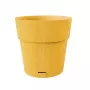 STEFANPLAST Maceta redonda Ethica con plato, 25 cm, Amarillo mostaza
