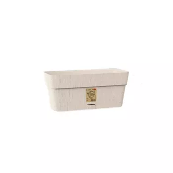 STEFANPLAST Ethica jardinera con bandeja, 30 x 13 x 12 cm, blanca