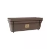 STEFANPLAST Set de balcón con sistema de riego automático y soporte metálico 50x18x17cm Marrón