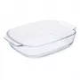 GUARDINI Fuente de vidrio rectangular de borosilicato 38x25,5x7 cm / 3,8 L