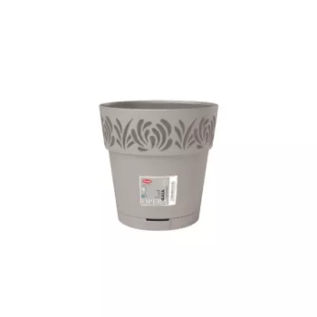 STEFANPLAST Maceta Gaia con plato Ø20x19cm Gris claro