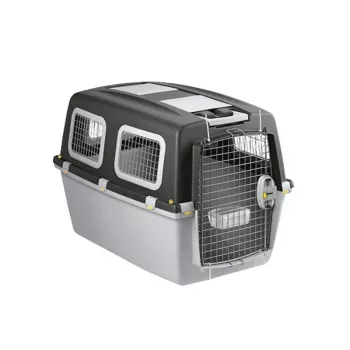 STEFANPLAST Transportín Gulliver 6 Plus para perros grandes 92x64x66 cm Gris oscuro/Gris claro