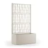 STEFANPLAST Jardinera con enrejado Ethica 80x36x140 cm Blanco