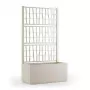 STEFANPLAST Jardinera con enrejado Ethica 80x36x140 cm Blanco