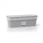 STEFANPLAST Jardinera con plato Gaia 50x18x17 cm Gris