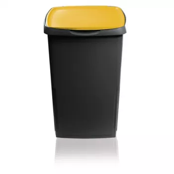 GIOSTYLE Eco Solution Papelera 45L Gris oscuro/Amarillo