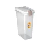 STEFANPLAST Recipiente para almacenar pienso 25L 10kg Transparente/Blanco