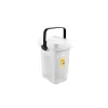 STEFANPLAST Recipiente para almacenar comida para mascotas 2,5 kg 7 L 23x19x31 cm, Transparente/Blanco