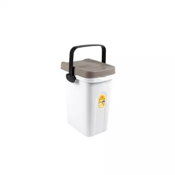 STEFANPLAST Recipiente para almacenar comida para mascotas 7L Blanco/Gris claro