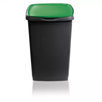 GIOSTYLE Cubo de basura Eco Solution 45L 37x36x53,5cm Gris oscuro/Verde