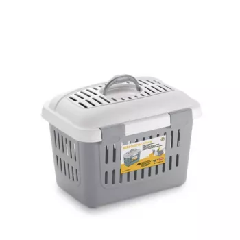 STEFANPLAST Transportín Midi Gulliver 45x33x33cm Blanco/Gris