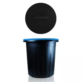Giostyle Cubo de basura Eco Solution 16L, 33 x 33 x 33,5 cm, Gris oscuro/Azul