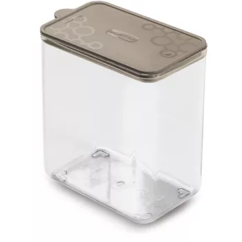 GIOSTYLE Caja de almacenamiento rectangular L 1,8L Con.Tengo 15,5x10x17,1cm Gris-Marrón