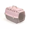 STEFANPLAST Transportín Horizon 1 con puerta de plástico 48x32x30cm Rosa/Gris