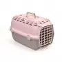 STEFANPLAST Transportín Horizon 1 con puerta de plástico 48x32x30cm Rosa/Gris