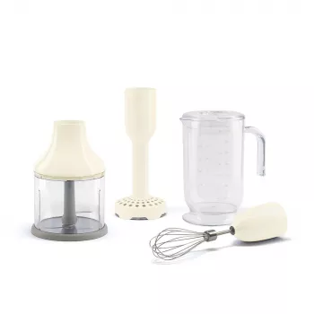 SMEG HBAC11CR Set de accesorios para batidora de mano, 4 piezas, Crema