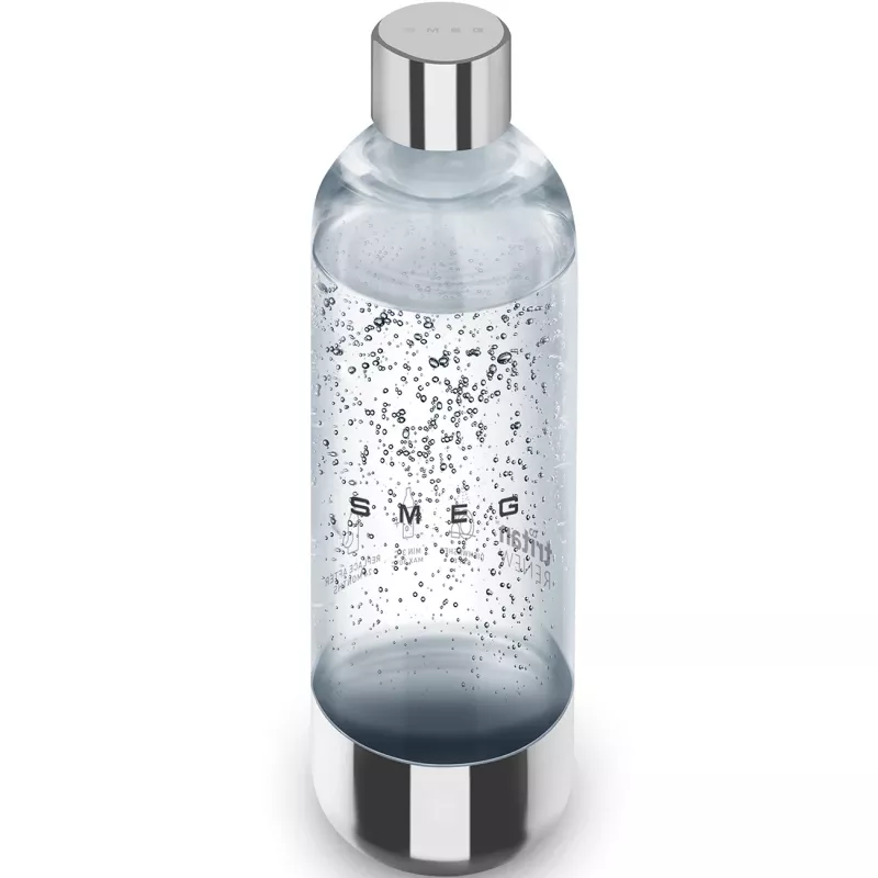 SMEG SKSB01 Botella de repuesto para máquina de soda SKC01, 1 litro, plástico PET, Transparente