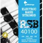 Galli RSB40100 cuerdas para bajo - juego de 4 cuerdas, acero niquelado, entorchadas redondas, .040-.100, escala larga