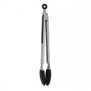ASI COLLECTION Pinzas de servir y parrilla 34,5 cm acero inoxidable con puntas de silicona