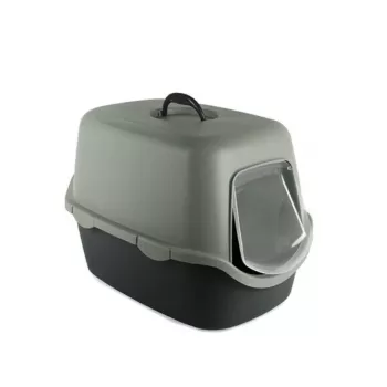 STEFANPLAST Cathy Arenero para gatos con cubierta 56x40x40 cm Gris/Verde