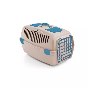 STEFANPLAST Gulliver 3 Transportín para mascotas 61x40x38 cm travertino blanco con puerta de plástico