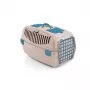 STEFANPLAST Gulliver 3 Transportín para mascotas 61x40x38 cm travertino blanco con puerta de plástico